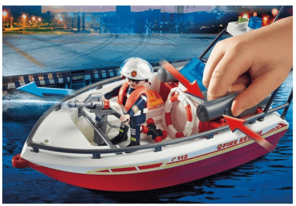 PLAYMOBIL® 70054 Löscheinsatz Feuerwehr Feuerwehrfahrzeug mit Löschboot