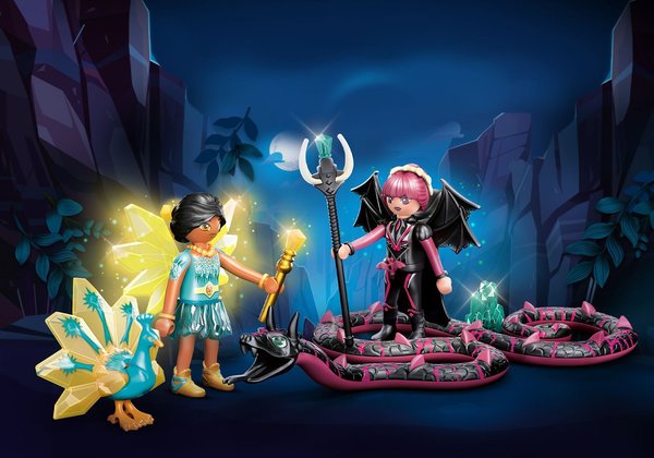 PLAYMOBIL® AYUMA 70803 Crystal Fairy und Bat Fairy mit Seelentieren