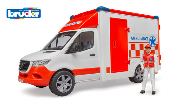 Bruder® 2676 MB Sprinter Ambulanz mit Fahrer und  Light + Sound Modul